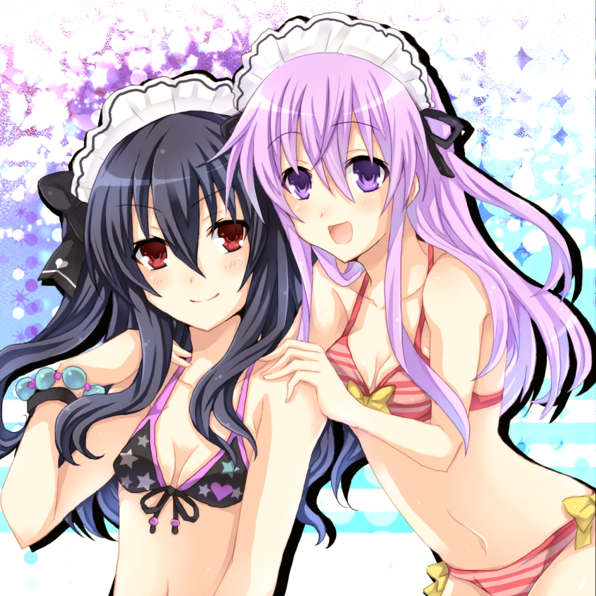 nepgear and uni (neptune and 1 more) drawn by hinano_(tuna_neko33)