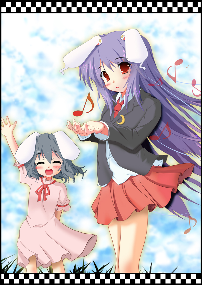 reisen udongein inaba and inaba tewi (touhou) drawn by eimaisaki