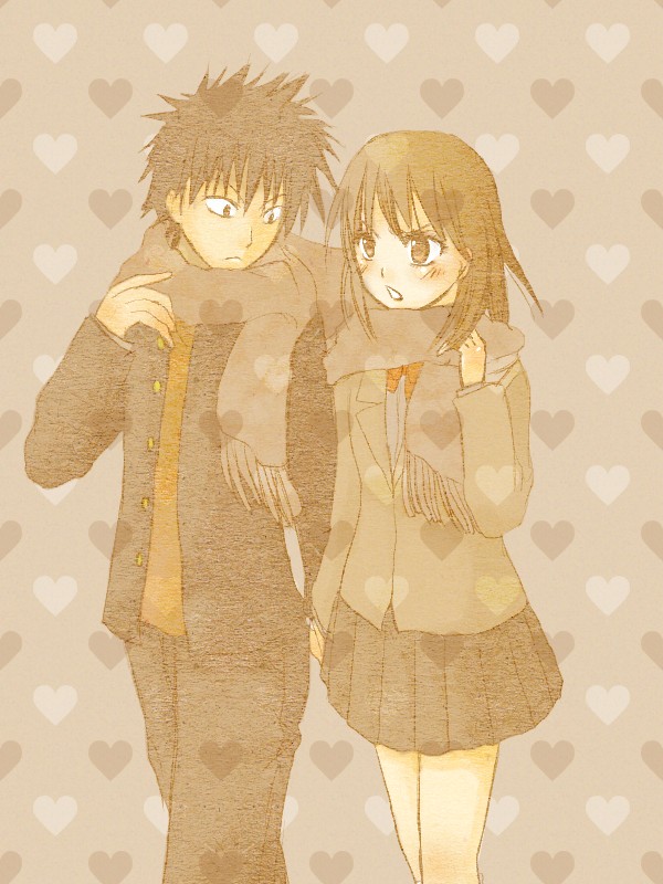 misaka mikoto and kamijou touma (toaru majutsu no index and 1 more) drawn by mty1230