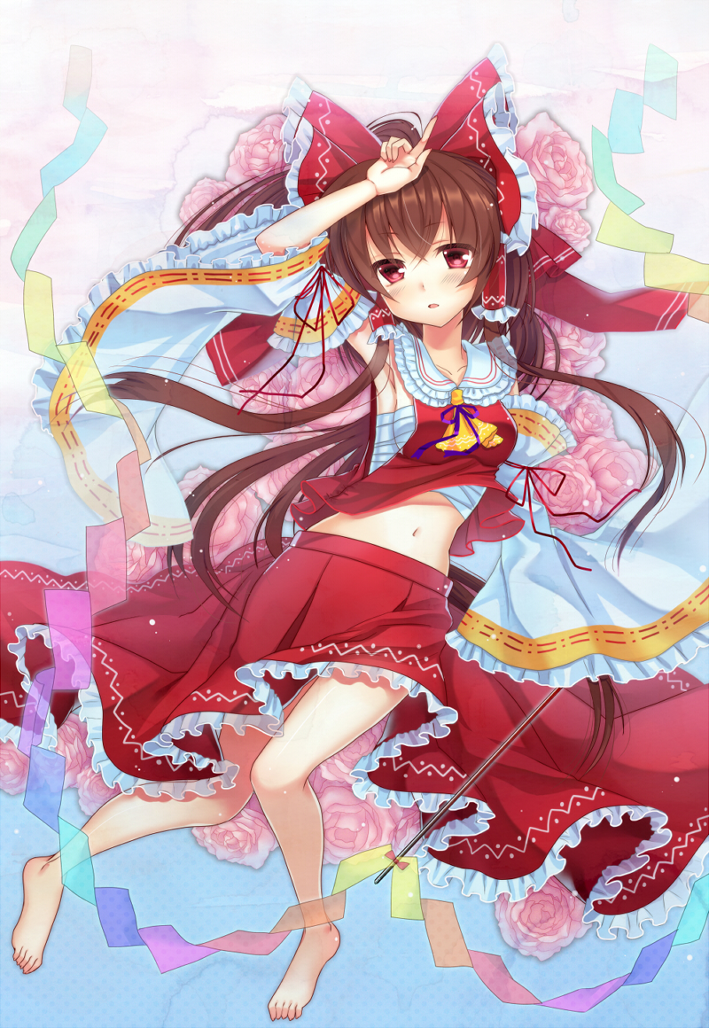 hakurei reimu (touhou) drawn by umeko_(koori_ume)