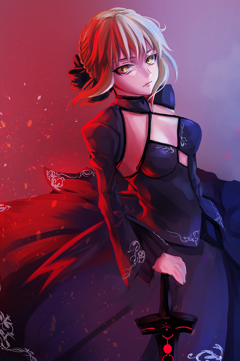artoria pendragon and saber alter (fate and 2 more) drawn by fukase_yuuya