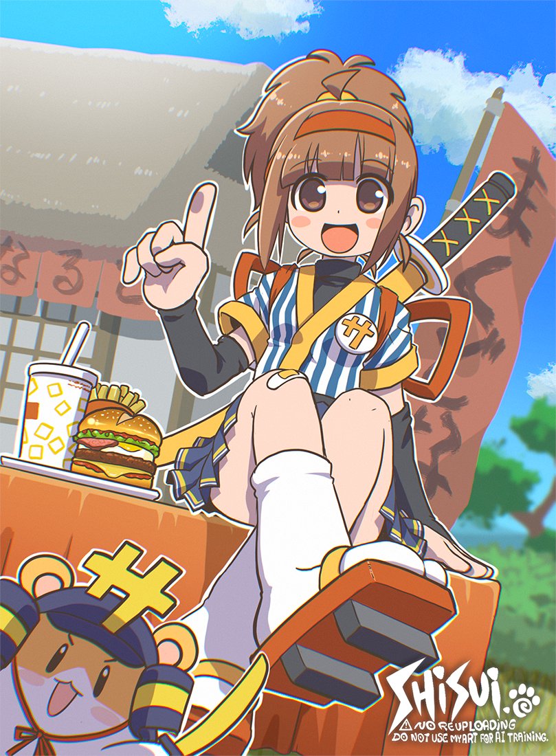 imadake dabuchi tabemi, imadake dabuchi tabesuke, and samurai tamago tabemi (mcdonald's) drawn by shisui