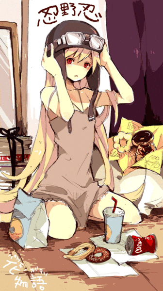 oshino shinobu (monogatari and 1 more) drawn by ragdoll_june