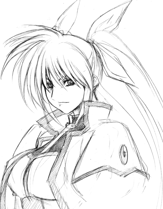 takamachi nanoha (lyrical nanoha and 1 more) drawn by hagane_soushi