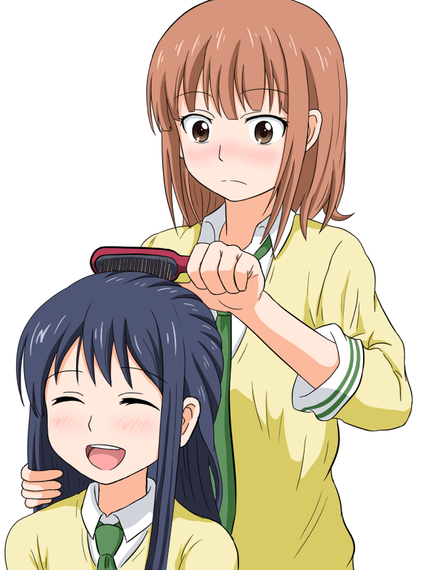 maki natsuo and kurahashi riko (love lab) drawn by hamaguri_(hamaguri1234)