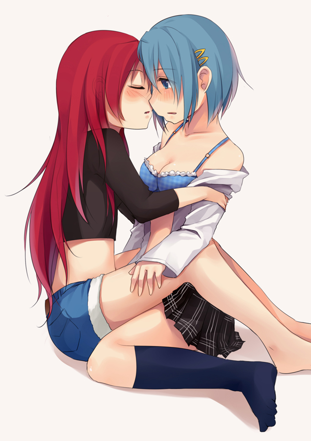 miki sayaka and sakura kyoko (mahou shoujo madoka magica) drawn by jing_hu