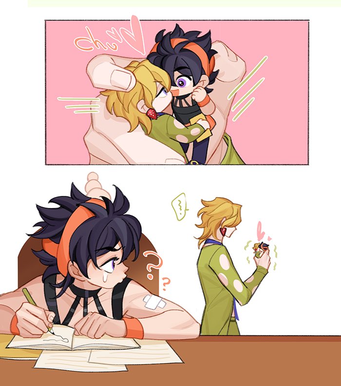 narancia ghirga and pannacotta fugo (jojo no kimyou na bouken and 1 more) drawn by ginmu