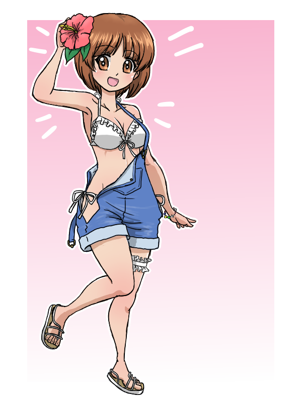 nishizumi miho (girls und panzer) drawn by takahashi_kurage