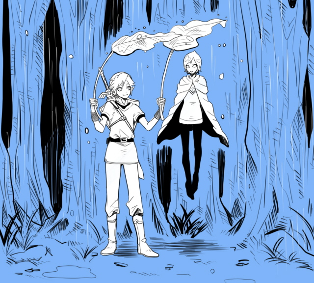 link and fi (the legend of zelda and 1 more) drawn by ys_(momonnga)