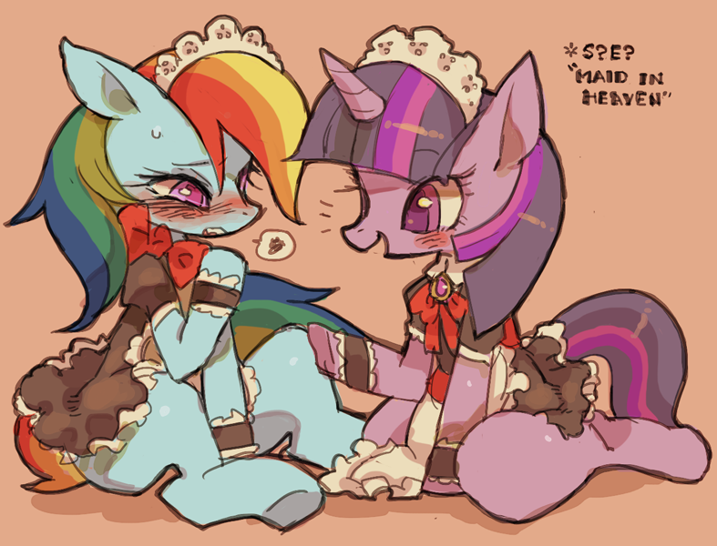 twilight sparkle and rainbow dash (my little pony and 1 more) drawn by rikose