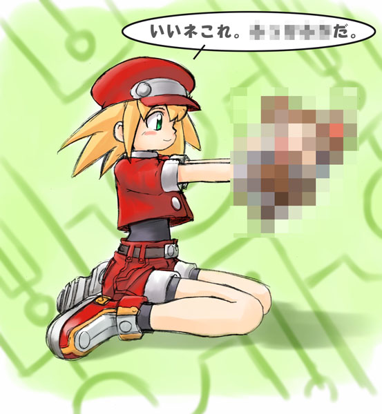 roll caskett (mega man and 1 more) drawn by n3o2