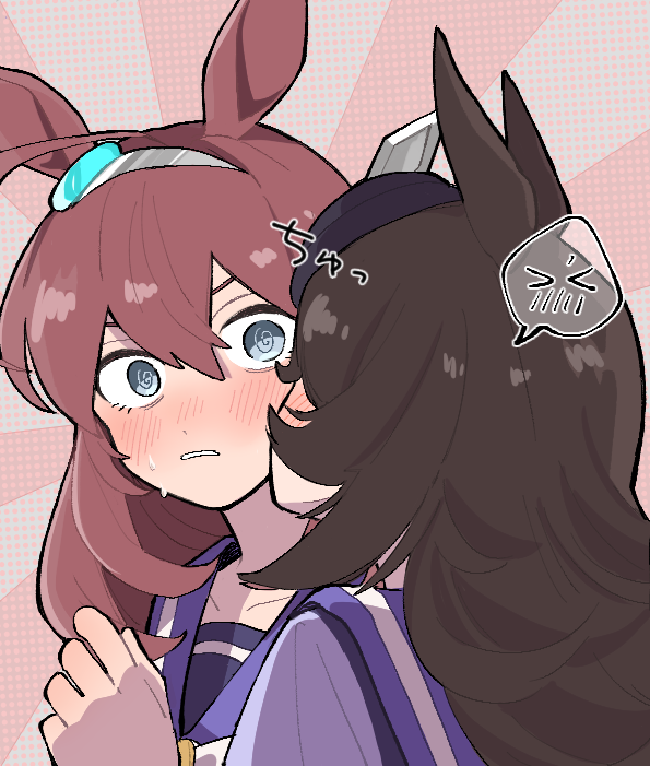 rice shower and mihono bourbon (umamusume) drawn by 39kyukochan