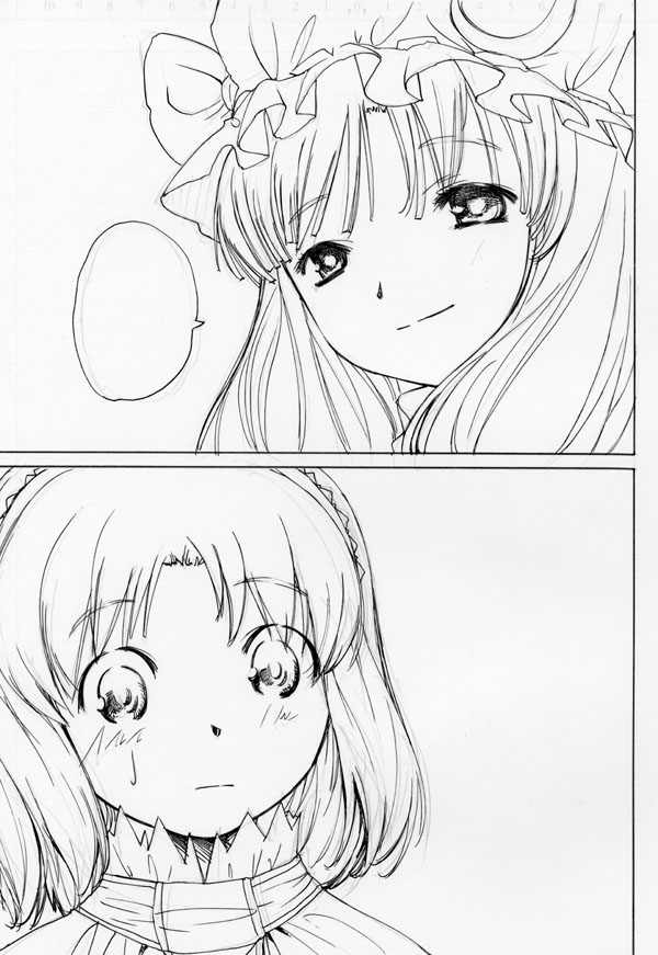 alice margatroid and patchouli knowledge (touhou) drawn by yuu_(kfc)