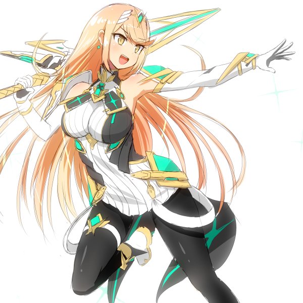 mythra (xenoblade chronicles and 2 more) drawn by igamushi4848