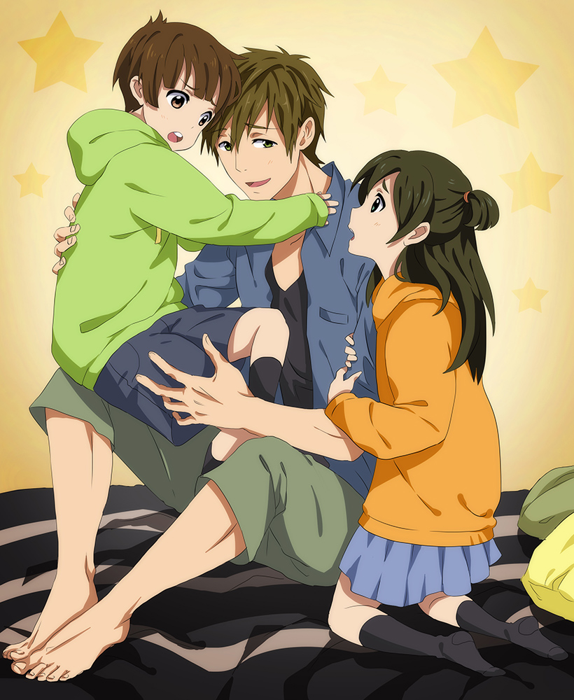 tachibana makoto, tachibana ren, and tachibana ran (free!) drawn by miyuli