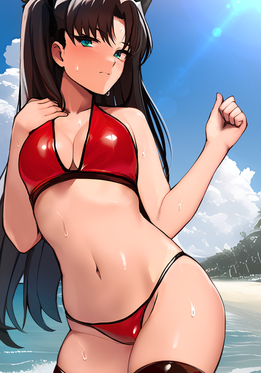 tohsaka rin (fate and 1 more) drawn by haruhisky