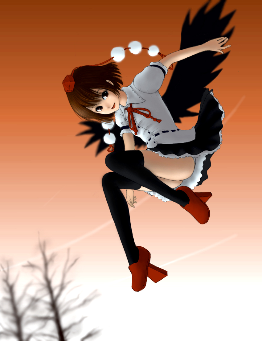 shameimaru aya (touhou) drawn by tama_(tama's_website)