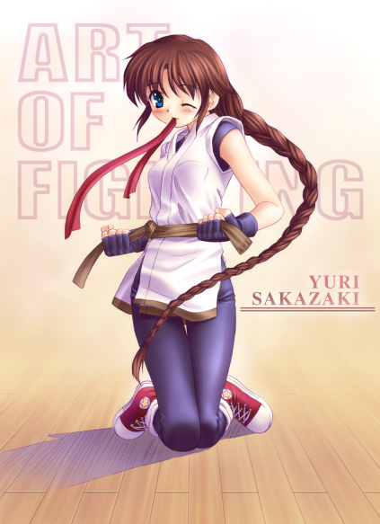 yuri sakazaki (the king of fighters and 2 more) drawn by na-ga