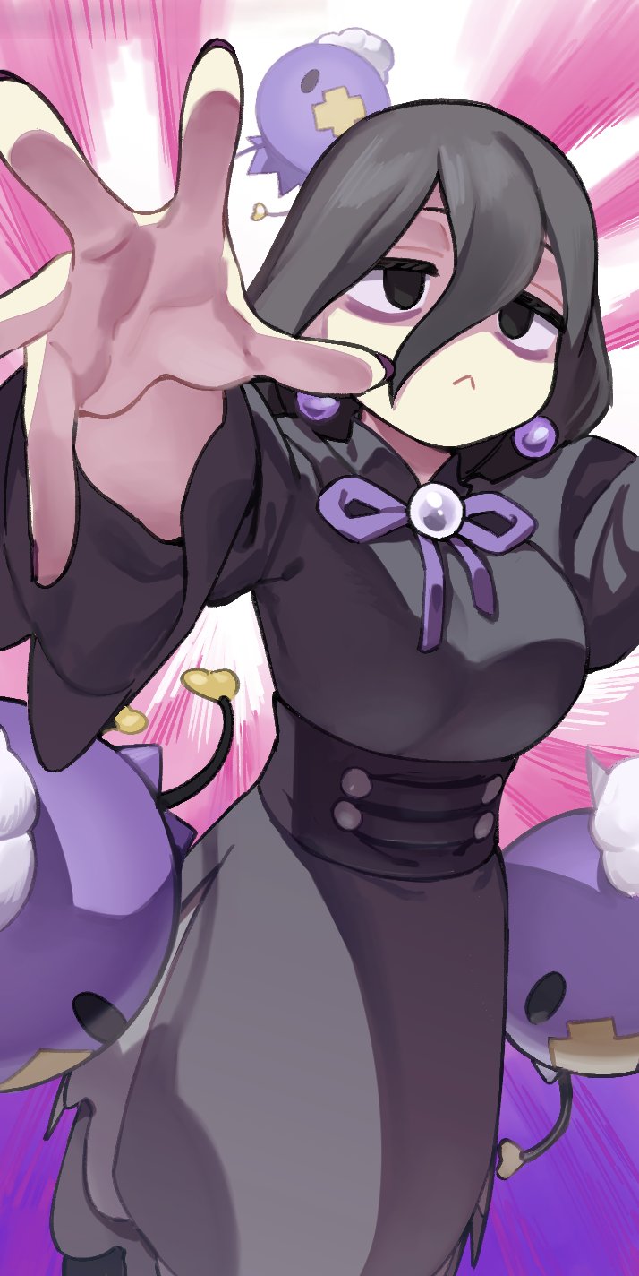hex maniac and drifloon (pokemon and 1 more) drawn by muchi_maro