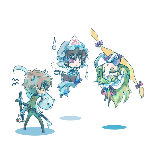 konpaku youmu, yakumo yukari, saigyouji yuyuko, c.c., lelouch vi britannia, and 1 more (touhou and 1 more) drawn by mecco