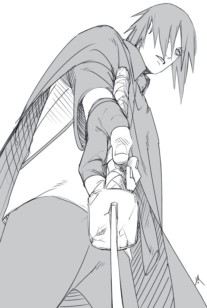 uchiha sasuke (naruto and 1 more) drawn by zifletts