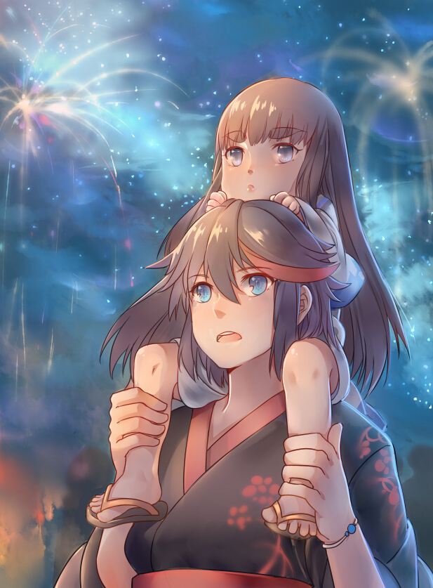 matoi ryuuko and kiryuuin satsuki (kill la kill) drawn by yorukun
