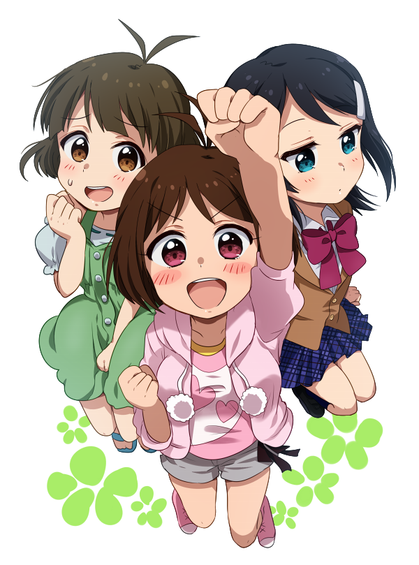 akizuki ryo, mizutani eri, and hidaka ai (idolmaster and 1 more) drawn by hiiringu