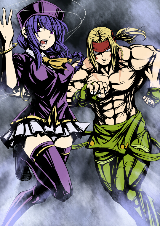 sion eltnam, sion eltnam atlasia, and alex (street fighter and 3 more) drawn by kurokami_(shadow)