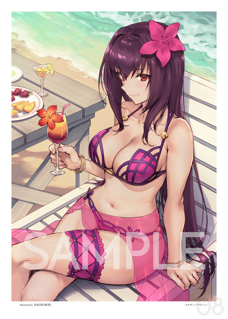 scathach (fate and 1 more) drawn by haoni