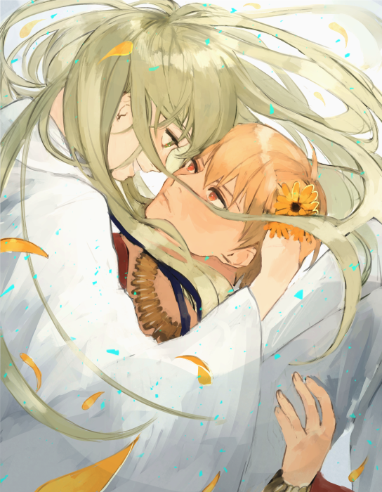 gilgamesh and enkidu (fate and 2 more) drawn by glass_co