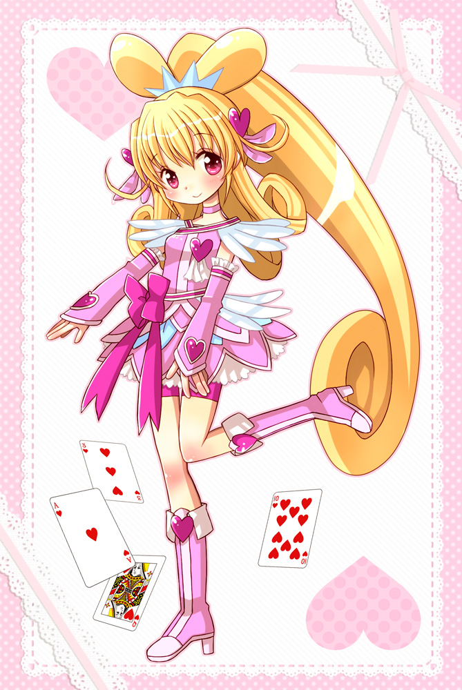 aida mana and cure heart (precure and 1 more) drawn by hiyopuko