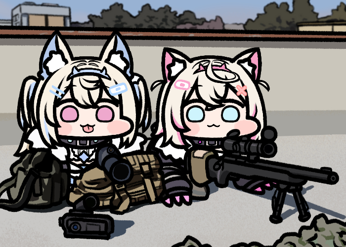 fuwawa abyssgard and mococo abyssgard (hololive and 1 more) drawn by jazz_jack