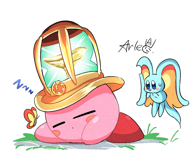 kirby, elfilin, morpho knight, crash kirby, and time crash kirby (kirby and 1 more) drawn by arletonikaku
