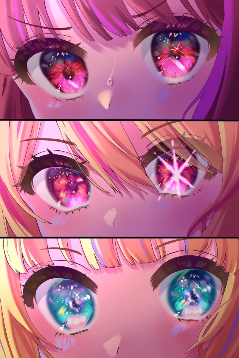 arima kana, hoshino ruby, and memcho (oshi no ko) drawn by amnm3825