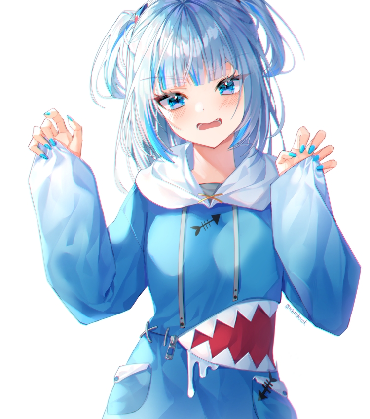 gawr gura (hololive and 1 more) drawn by minttchocok