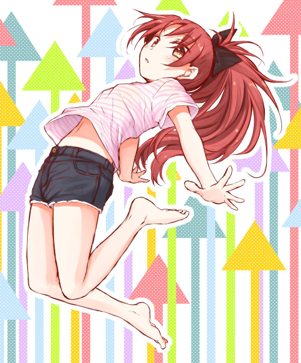 sakura kyoko (mahou shoujo madoka magica) drawn by ryuunosuke_(luckyneco)