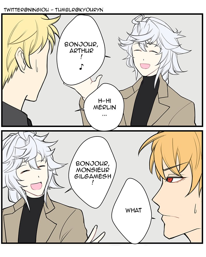 gilgamesh, merlin, and arthur pendragon (fate and 2 more) drawn by kyou_(iuciferic)