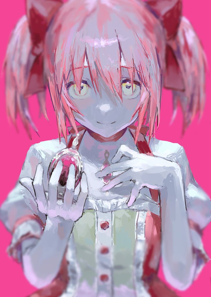 kaname madoka (mahou shoujo madoka magica) drawn by skyn_blue