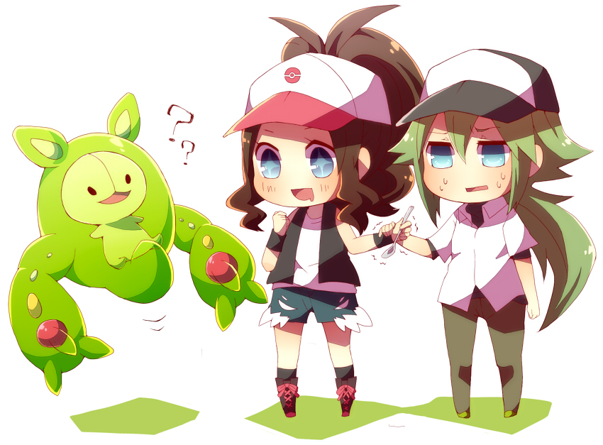 hilda, n, and reuniclus (pokemon and 1 more) drawn by niwako