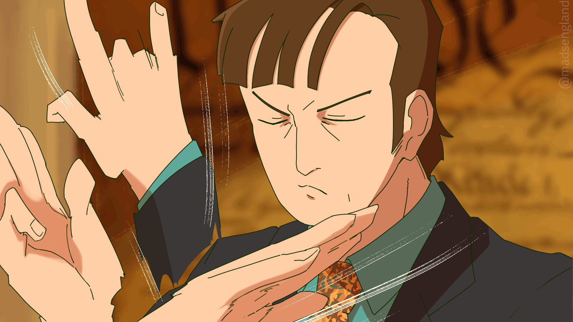 saul goodman (mob psycho 100 and 2 more) drawn by madsengland