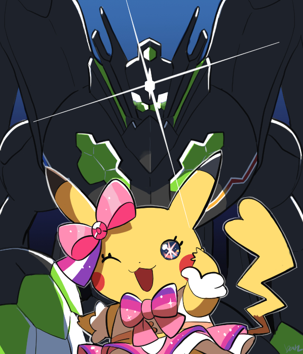 pikachu, zygarde, cosplay pikachu, and pikachu pop star (pokemon and 1 more) drawn by ban_(ban62460424)