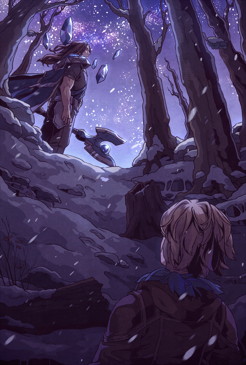 ezreal and taric (league of legends) drawn by wenny02