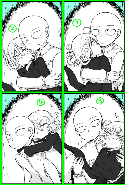 tatsumaki and saitama (one-punch man) drawn by rikka_(web)