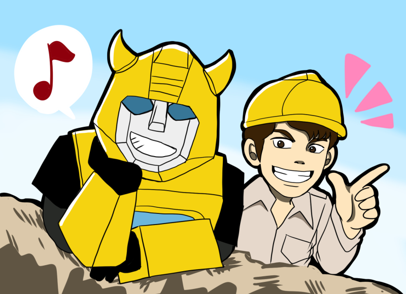 bumblebee and spike witwicky (transformers and 1 more) drawn by hatake_ichigo