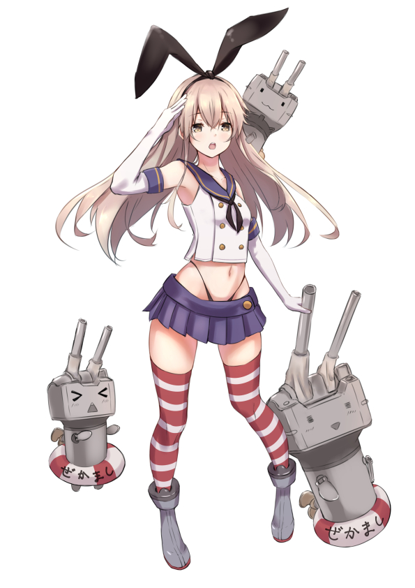 shimakaze and rensouhou-chan (kantai collection) drawn by kagarino_hikaru