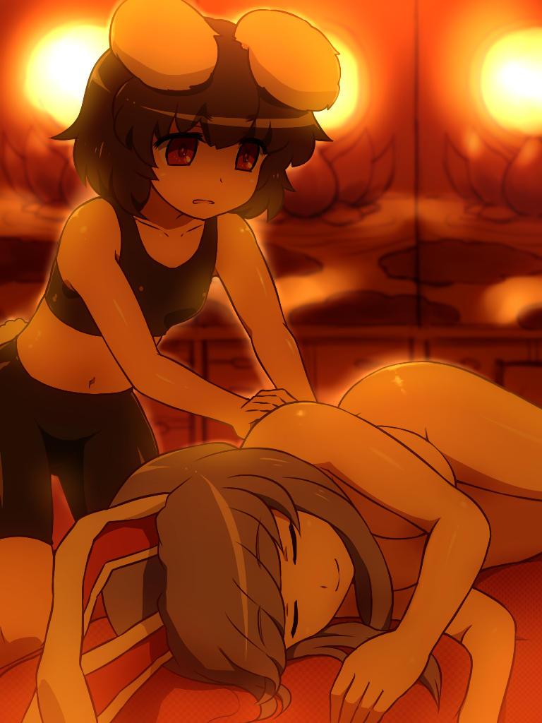 reisen udongein inaba and inaba tewi (touhou) drawn by shirosato