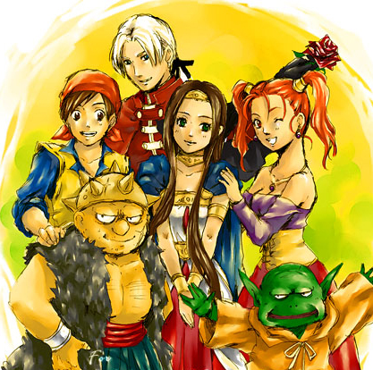 jessica albert, hero, kukuru, medea, yangus, and 1 more (dragon quest and 1 more) drawn by arao_(rosa)