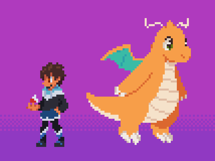 dragonite and manaphy (original and 1 more) drawn by wisgarus