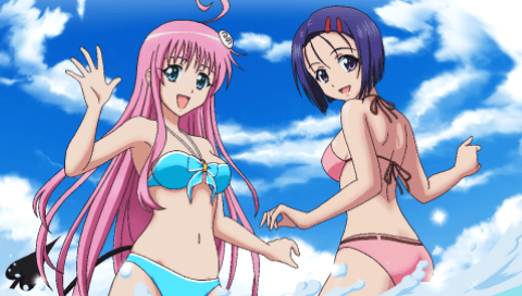 lala satalin deviluke, sairenji haruna, and peke (to love-ru)