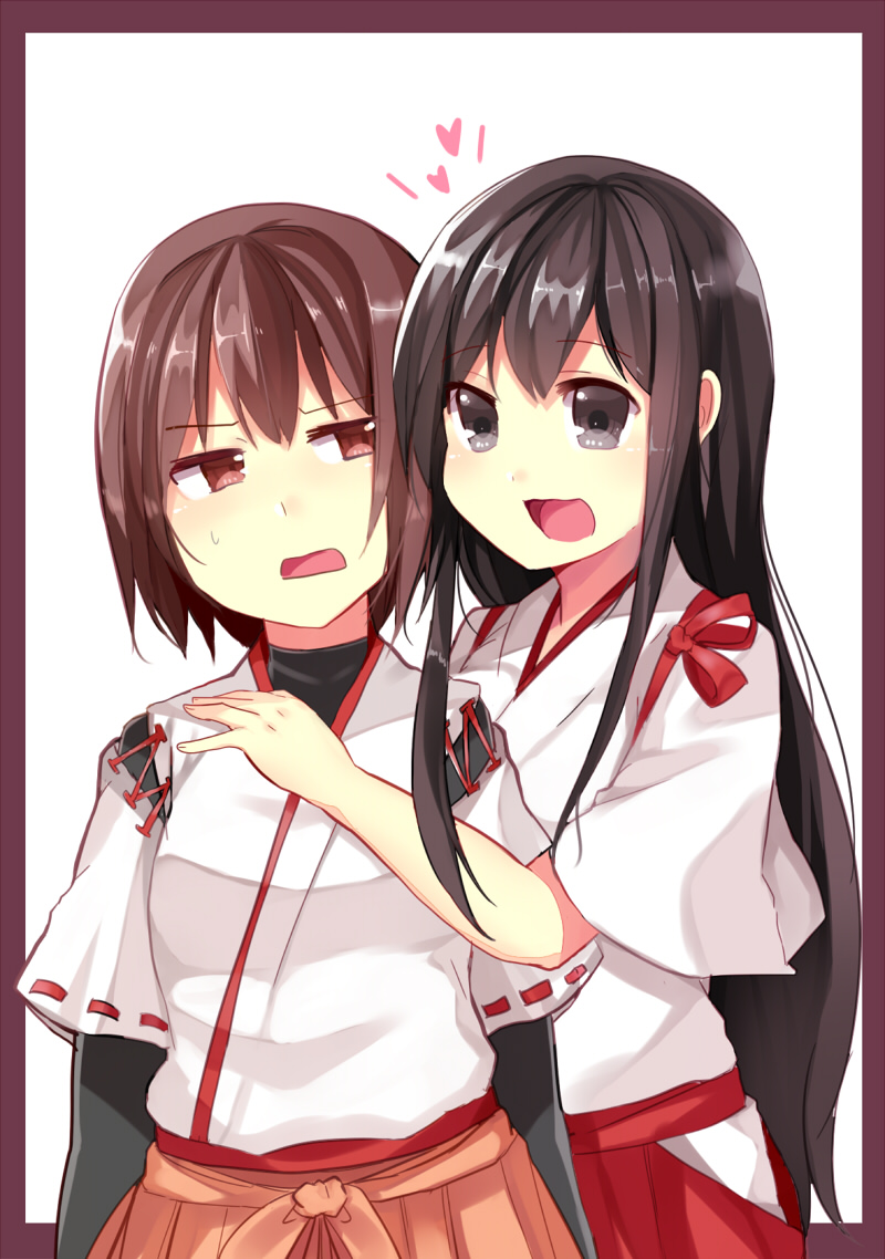 akagi and hyuuga (kantai collection) drawn by uiroutsuji_yumihiko